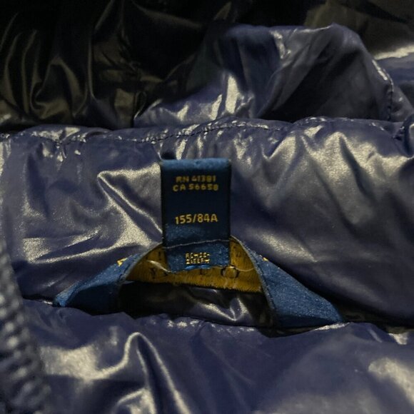 Polo Ralph Lauren Down Puffer Jacket Coat Youth Girls Size XL 16 Blue Hooded - Picture 4 of 12